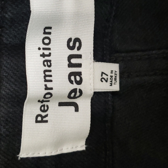 Reformation Womens Black Jean Shorts 27 - Picture 5 of 8
